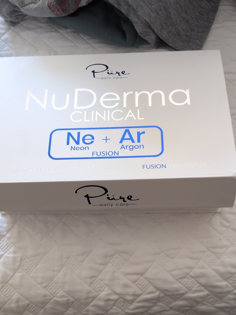 NuDerma Clinical Ne+Ar Fusion High Frequency Wand - White